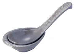 萬古焼 銀峯 レンゲ 小 台付 花三島 20031