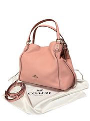 美品】COACH イーディー スカラップ ショルダーバッグ ピンク - メルカリ