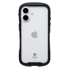 【Amazon.co.jp 限定】iFace Reflection iPhone 16 ケース クリア 強化ガラス (ブラック)【エコPKG】【 iphone16 ケース アイフォン16 カバー スマホケース 透明 耐衝撃 ストラップホール付き クリアケー 0