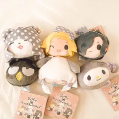 真天地開闢集団 ジグザグ×サンリオキャラクターズ　フェイスマスコット Vol.2　ぬいぐるみ　プライズ　Sanrio バツマル　マイメロディ