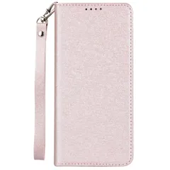 Elick Galaxy S10 用 SC-03L SCV41 ケース カバー 薄型 高級PUレザー 手帳型 マグネット式 ベルトなし ストラップ付き カード収納 ギャラクシー S10 SC-03L docomo SCV41 au スマホケース ローズゴールド