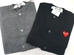 COMME des GARCONS PLAY カーディガン ブラック/グレー
