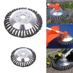 [ハルナツ] 草刈り機 替え刃 草刈機用チップソー ワイヤー 内径25mm 外径15cm/20cm 雑草クリーニングツール 軽量タイプ 回転式鋼線雑草ブラシヘッド スチールワイヤーホイールブラシ 強力研磨 草刈ブレード 炭素鋼 スチール 錆 苔 雑草の除去 動のサムネイル
