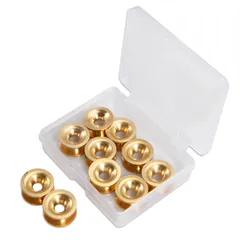 LEONTOOL 10pcs の草のトリマーの頭部のアイレットの袖を刈ることのヘッド アイレットの袖のトリマーのカッターの芝生の庭または農業の使用のための普遍的な芝刈機の付属品の芝刈機の部品は金張りですのサムネイル