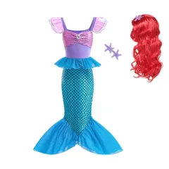 新品 [Dressy Daisy] 幼児 女の子 人魚姫 コスチューム コスプレ ドレス セット 子供 アリエル プリンセス 仮装 ハロウィン かつら 付き サイズ 2歳