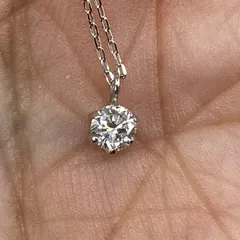 天然ダイヤモンド 0.1ct プラチナ 一粒ネックレス