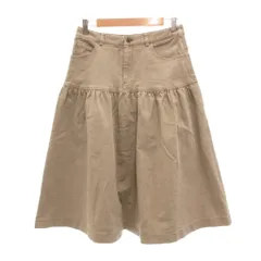 マドモアゼルノンノン mademoiselle NON NON スカート フレア L 膝丈 ベージュ  /SX ■ECF001