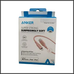 未使用保管品◆ANKER◆PowerLine Ⅲ Flow USB-C with Lightning Connector 1.8m ピンク