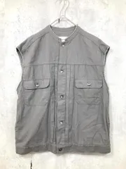 niko and ニコ アンド コットン ポケット ミリタリー ワーク BIG ベスト sizeF/チャコール ■■ レディース