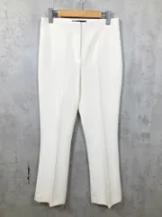 ZARA ザラ イージー ストレッチ ストレートシルエット センタープレス スラックス パンツ sizeM/白 ■■ レディース