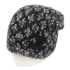 シャネル ココマーク カシミヤ ニット キャップ ユニセックス ブラック CHANEL【中古】 【アパレル・小物】