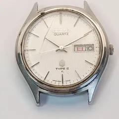 【稼働 良品】0410-3 SEIKO TYPEⅡ セイコー タイプ２ メンズ腕時計 0903-7030 クォーツ フェイスのみ デイデイト
