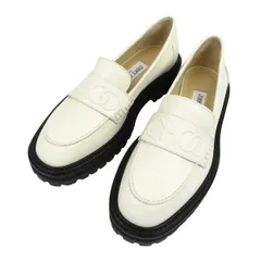 ジミーチュウ ロゴ ローファー レディース オフホワイト JIMMY CHOO【中古】 【アパレル・小物】