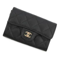 シャネル カードケース マトラッセ クラシックカードケース ココマーク キャビアスキン AP0214 CHANEL 名刺入れ 黒
