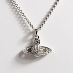 【ギフト対応可】ヴィヴィアンウエストウッド VIVIENNE WESTWOOD ネックレス MINI BAS RELIEF PENDANT オーブ シルバー クリスタル レディース アクセサリー ジュエリー 人気 ブランド おしゃれ 記念 プレゼント 送料無料