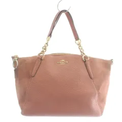 コーチ COACH スモール チェーン ケルシー ハンドバッグ ショルダー 2WAY レザー スエード ロゴ ゴールド金具 ピンク F31410 /XZ ■GY18