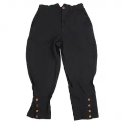 コムデギャルソンCOMME des GARCONS 製品染めポリ裾ボタンテーパードパンツ 黒S