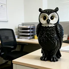 オブジェ 置物 黒いフクロウ ふくろう リアル インテリア リビング ダイニング 玄関 寝室 装飾 オーナメント プラスチック プレゼント ギフト オシャレ 可愛い 癒しグッズ 棚装飾 ホームデコレーション