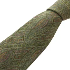クリスチャンディオール Christian Dior MONSIEUR ヴィンテージ ネクタイ レギュラータイ ペイズリー柄 シルク グリーン /FF