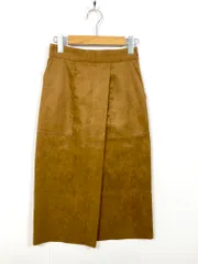 BALLSEY ボールジー トゥモローランド 定価18700円 フェイクスエード ラップ スカート size32/茶 ■■レディース