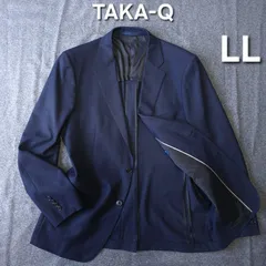 ●21日売れました！【👌値下げ交渉受付中】美品 タカキュー 春 夏 テーラードジャケット AB7 LL ネイビー 背抜き メンズ ビジネス カジュアル