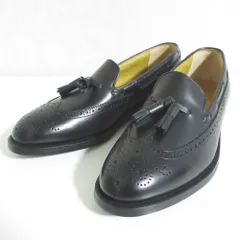 未使用 REGAL リーガル ウィングチップ タッセルローファー シューズ JE03AH サイズ25.5cm EEE ブラック メンズ 古着 中古 USED