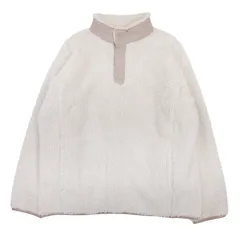 美品 UNIQLO White Mountaineering ユニクロ ホワイトマウンテニアリング 21aw フリース プルオーバー ジャケット L アイボリー メンズ 古着 中古 USED