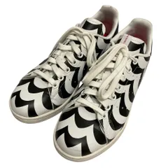 良品 adidas × marimekko アディダス マリメッコ コラボ STAN SMITH スタンスミス スニーカー H05757 24cm ブラック×ホワイト レディース 古着 中古 USED