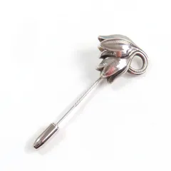 極美品★Georg Jensen ジョージジェンセン 100 すずらん ピンバッチ ブローチ アクセサリー SV925 シルバー 重量7.3g レディースのサムネイル