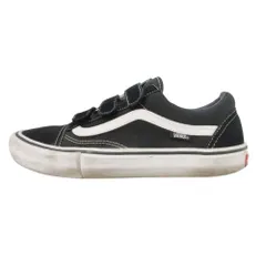 良品 VANS バンズ OLD SKOOL V PRO スニーカー 3ストラップ ベルクロ ローカット シューズ 靴 9/27.0 黒 ブラック メンズ 古着 中古 USED