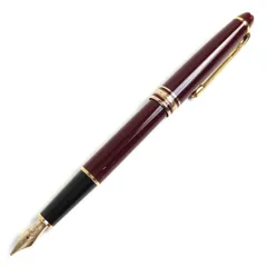 良品△MONTBLANC モンブラン マイスターシュテュック クラシック ペン先14K Fニブ ホワイトスター 万年筆 ボルドー ゴールド ドイツ製 メンズ