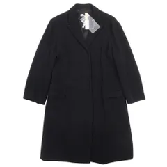 JIL SANDER ジルサンダー メルトンウール チェスターコート ロングコート ジャケット アウター 38 黒 ブラック レディース 古着 中古 USEDのサムネイル