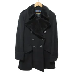 美品 POLO RALPH LAUREN ポロラルフローレン カシミヤブレンド ロング Pコート ピーコート 6 ブラック レディース 古着 中古 USEDのサムネイル