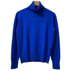 美品 25AW Spick and Span スピックアンドスパン カシミヤ ロングスリーブ タートルニットプルオーバー セーター ブルー レディース 古着 中古 USED