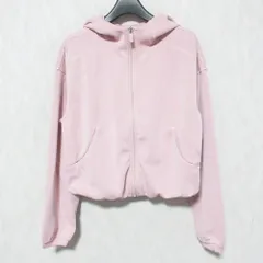 美品 lululemon ルルレモン ショート丈 ジップアップパーカー LW3HM8S サイズ2 ピンク レディース 古着 中古 USED