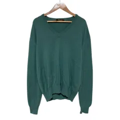 良品 LORO PIANA ロロピアーナ ベビーカシミヤ100％ Vネック ニットカットソー グリーン メンズ 古着 中古 USEDのサムネイル