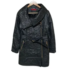 美品 VIVIENNE TAM ヴィヴィアンタム 和柄 ベルテッド キルティングコート 1 ブラック レディース 古着 中古 USEDのサムネイル