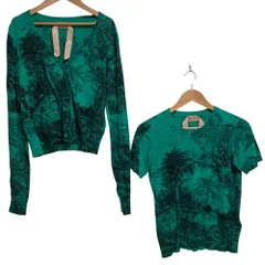 美品 24AW N°21 ヌメロヴェントゥーノ カーディガン ショートスリーブニット アンサンブル T24IN2C A0059515 サイズ40 グリーン レディース 古着 中古 USEDのサムネイル