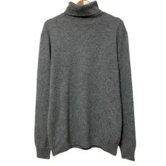 美品 green label relaxing グリーンレーベルリラクシング ユナイテッドアローズ タートルネック カシミヤ ニット セーター M グレー メンズ 古着 中古 USED