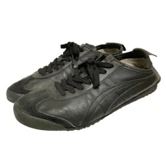 美品 Onitsuka Tiger オニツカタイガー MEXICO 66 メキシコ 66 レザー ローカット スニーカー 1183C102 27.5cm ブラック メンズ 古着 中古 USED