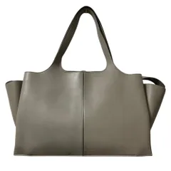 良品 CELINE セリーヌ フィービー期 Tri-Fold トリフォルド トートバッグ グレー レディース 古着 中古 USED