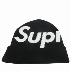 新品同様 Supreme シュプリーム 25AW Big Logo Beanie ビッグロゴ ビーニー ニット帽 帽子 カシミヤ混 サイズF 黒 ブラック レディース 古着 中古 USEDのサムネイル