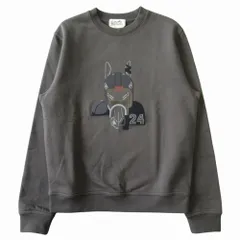新品同様 HERMES エルメス クォーターバッシュ スウェット シャツ トレーナー カットソー 長袖 ホース サイズS カーキ メンズ 古着 中古 USEDのサムネイル