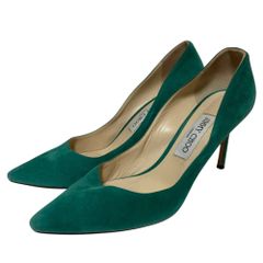 JIMMY CHOO エナメル ストラップ パンプス グリーン 36.5 - メルカリ