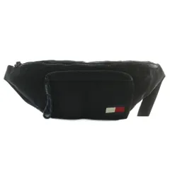トミーヒルフィガー TOMMY HILFIGER ウエストバッグ ボディバッグ ナイロン ロゴ プリント 黒 ブラック /XZ ■GY11