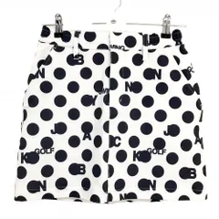 【美品】ジャックバニー スカート 白×ネイビー ドット ストレッチ  レディース 0(S) ゴルフウェア 2024年モデル Jack Bunny