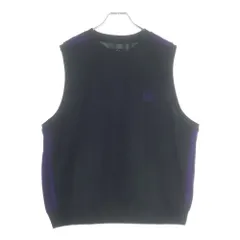 Needles (ニードルス) エンブロイダリーロゴデザイン クルーネック カットソー ノースリーブ トラックタンクトップ ブラック KP430のサムネイル