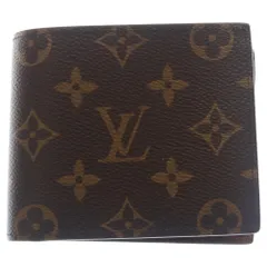 LOUIS VUITTON (ルイヴィトン) モノグラム ポルトフォイユマルコ レザーコンパクトウォレット 二つ折り財布 ブラウン M62288