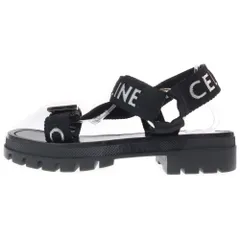 CELINE (セリーヌ) 22SS Leo Strappy Sandals with Celine Jacquard ジャガード レオ ストラッピーサンダル スポーツサンダル ベルトストラップ ロゴ刺繍 ブラック 40 345672208Cのサムネイル