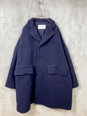 MACPHEE マカフィー トゥモローランド 12-08-24-08301 パイルメルトン オーバーサイズ コート size36/紺  ◆■◎レディース